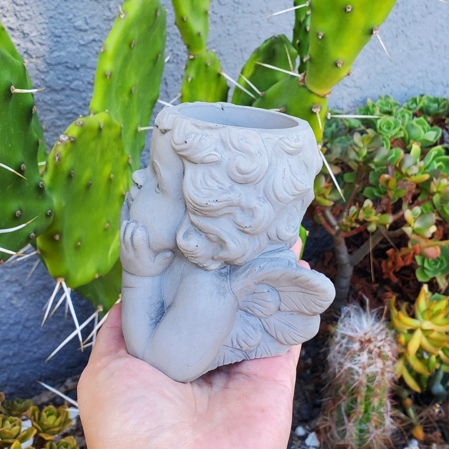 Angel Cement Planter
