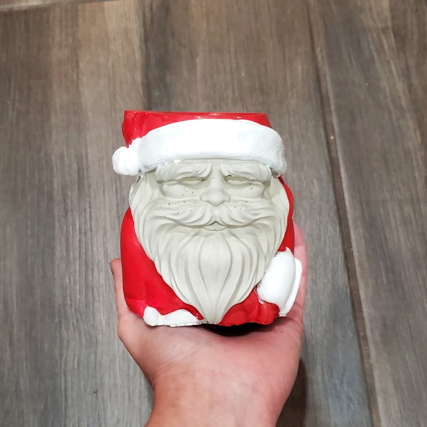 Santa Cement Planter