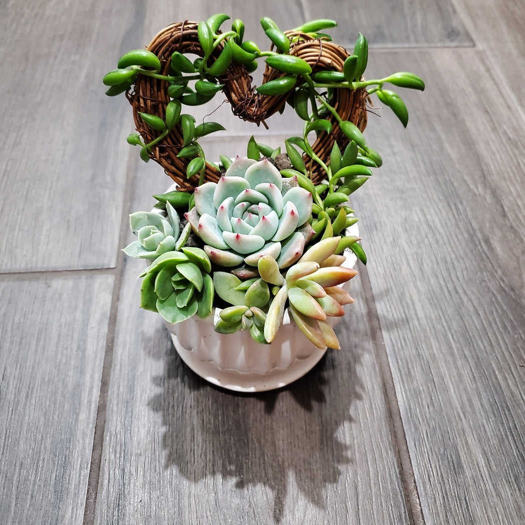 Small Grapevine Heart Trellis Arrangement Kit