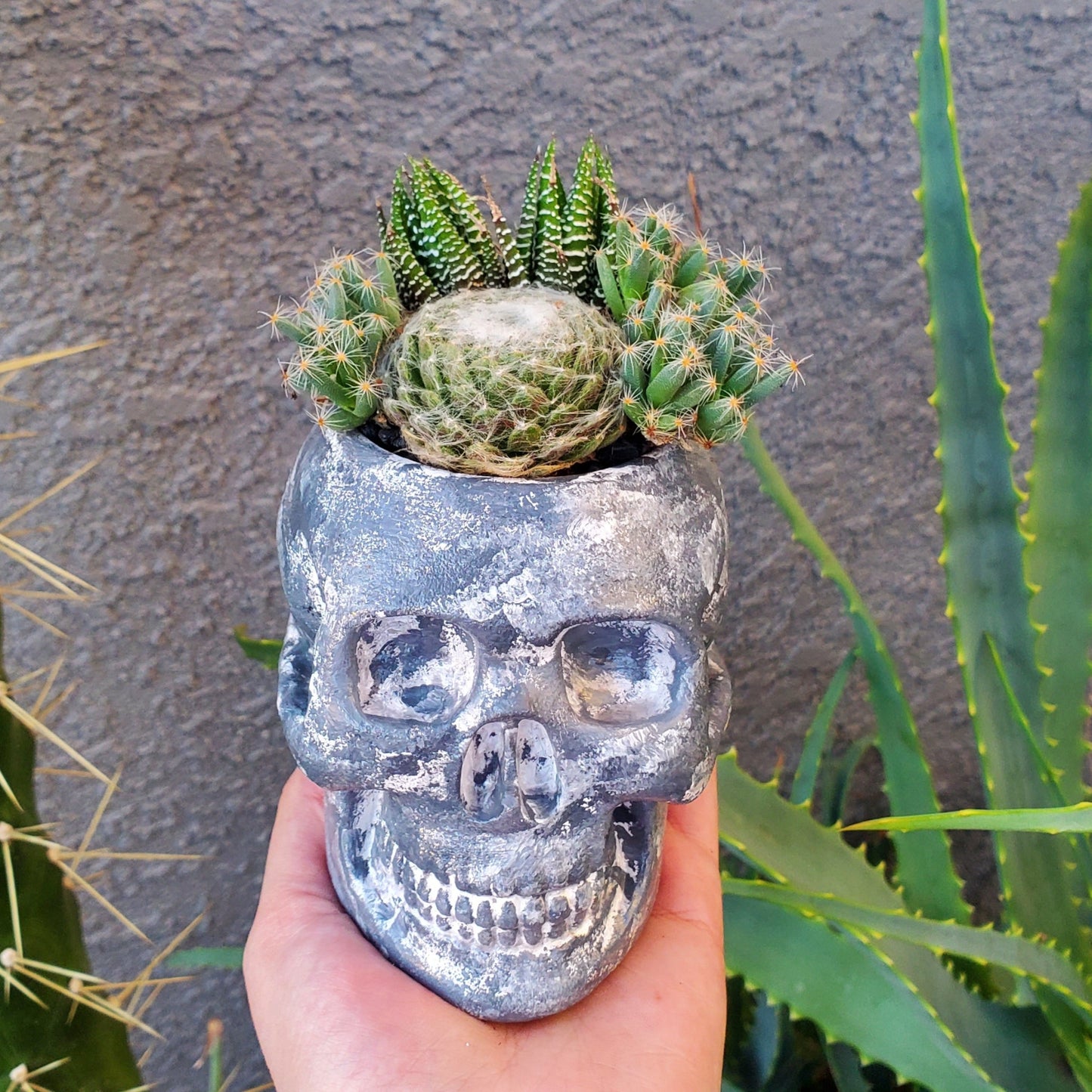 Hand Painted Skull Arrangement