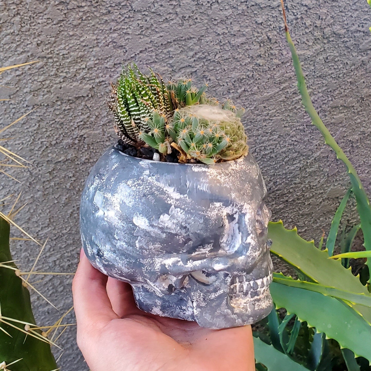 Hand Painted Skull Arrangement